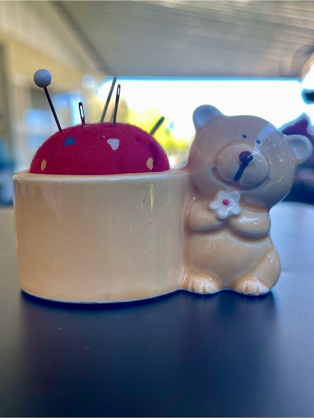 Vintage Miniature Pincushion - Sweet Bear